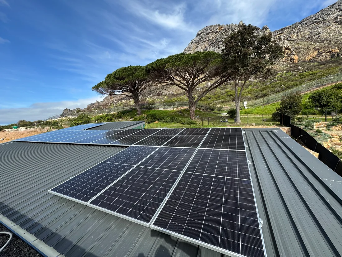 P&P Solar Solutions rooftop solar project in an agricultural mountain setting